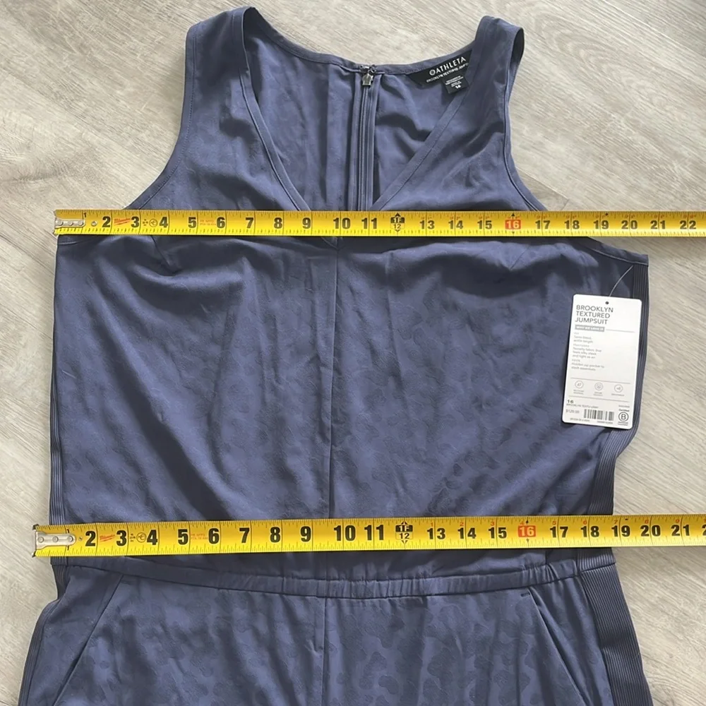 Athleta NWT Brooklyn‎ Textured Jumpsuit Romper Animal Print Athletic Women’s 16 - Picture 14 of 16